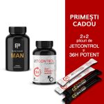 Pachet Capsule Mega potenta masculina Pure Power 36H + JetControl 5H. Cadou: 4 plicuri. Profita de Oferta 1+(1 la -50%)