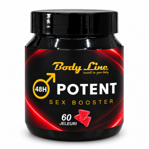 48H Potent Body Line, supliment alimentar pentru bărbați, flacon cu 60 de jeleuri