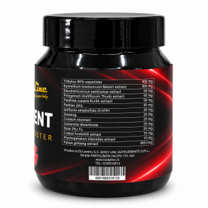 Eticheta 48H Potent Body Line cu lista ingredientelor și cantitățile din formulă